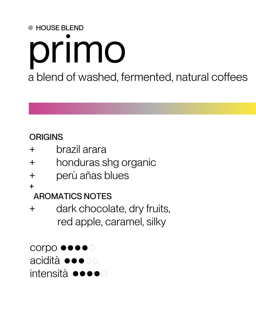 Primo Specialty House Blend